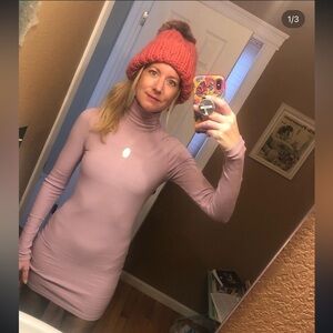 BLACK! Free people around the town mini dress IN BLACK, xs